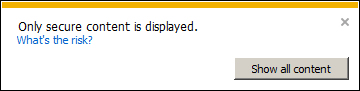 Only secure content is displayed